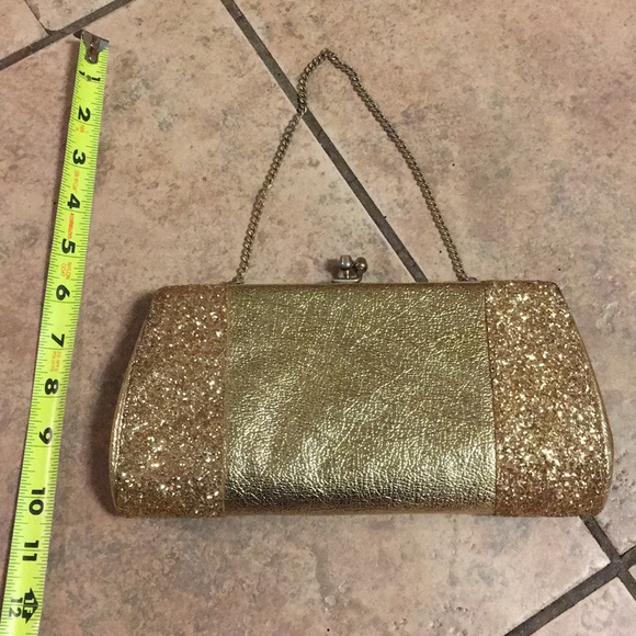 Vintage gold glitter clutch - Picture 3 of 4